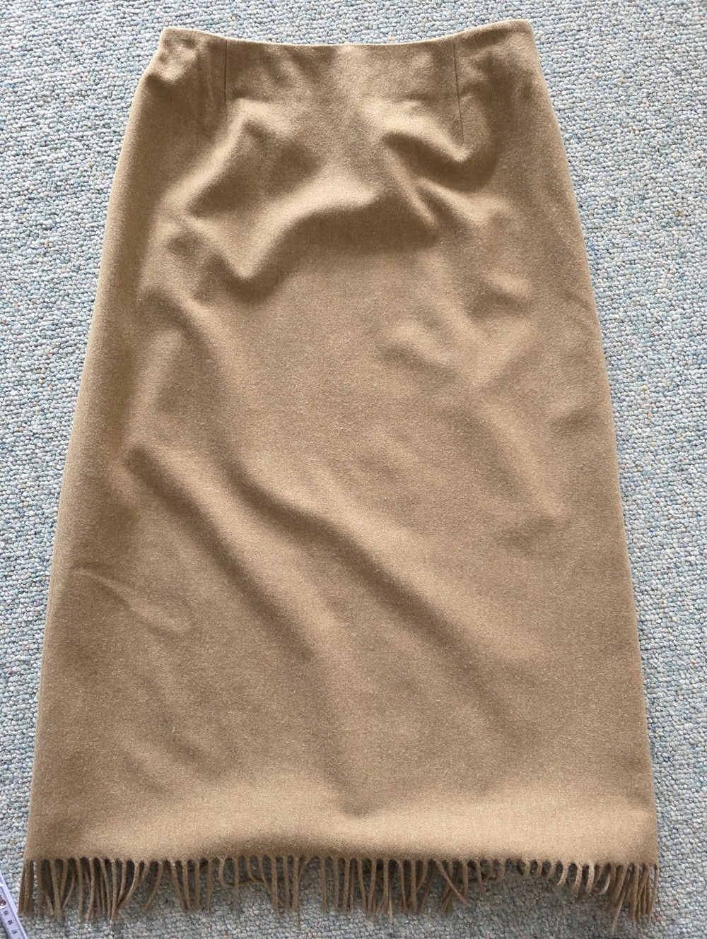 Pendleton Wool Skirt in Camel Brown with Elastic Back